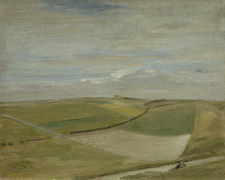 Downland Scene with Figures (1910)