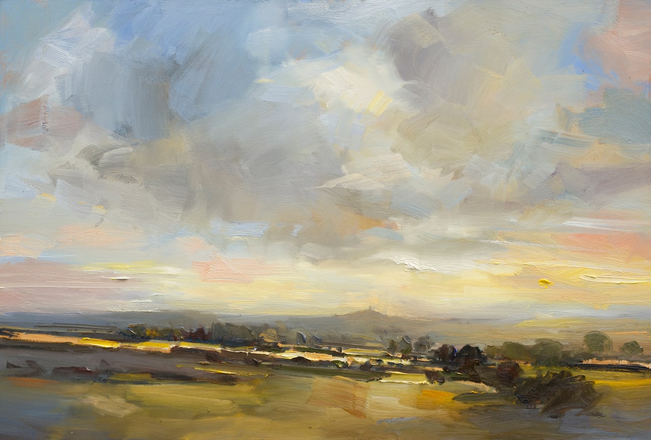 David Atkins, View to Brentor, Autumn Evening, 2017