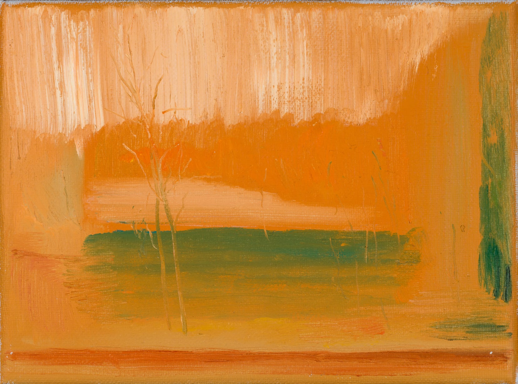 Calum McClure, Shoreline Trees In Orange, 2021