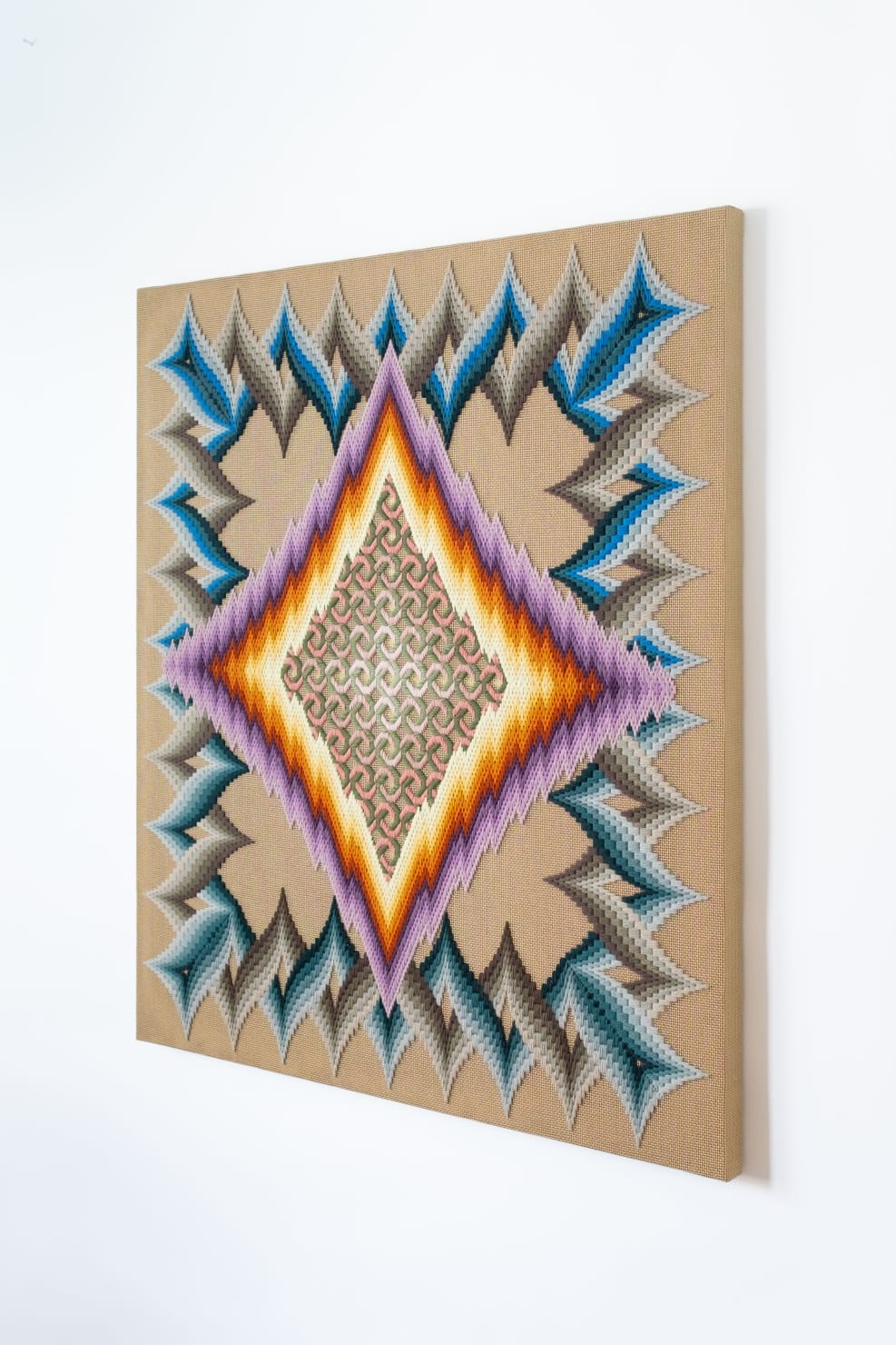 Cecilia Charlton, under the cloud of passing time, which flows endlessly, constantly spinning its thread, rarely golden, often leaden [purple-yellow psychic portal], 2024