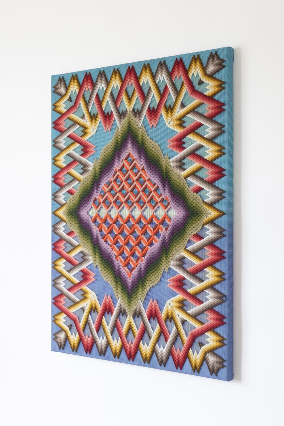 Cecilia Charlton, indigo sky circled by a thread that sometimes changes color along the way, 2023
