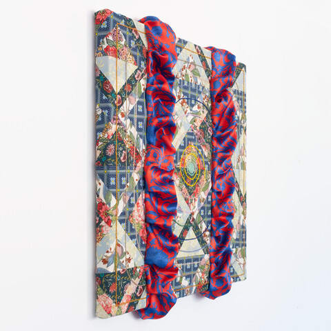 Cecilia Charlton, Quilted Composition [awkward painting 3], 2020