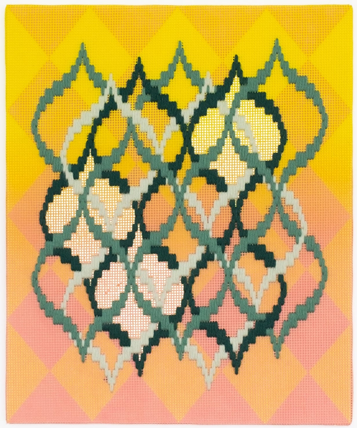 Cecilia Charlton, Pattern analysis [Golden Ratio, yellow and coral], 2022