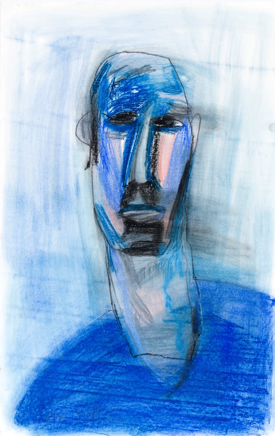 Alice Kettle Drawings & Collaborations, Blue Man 2, 2019