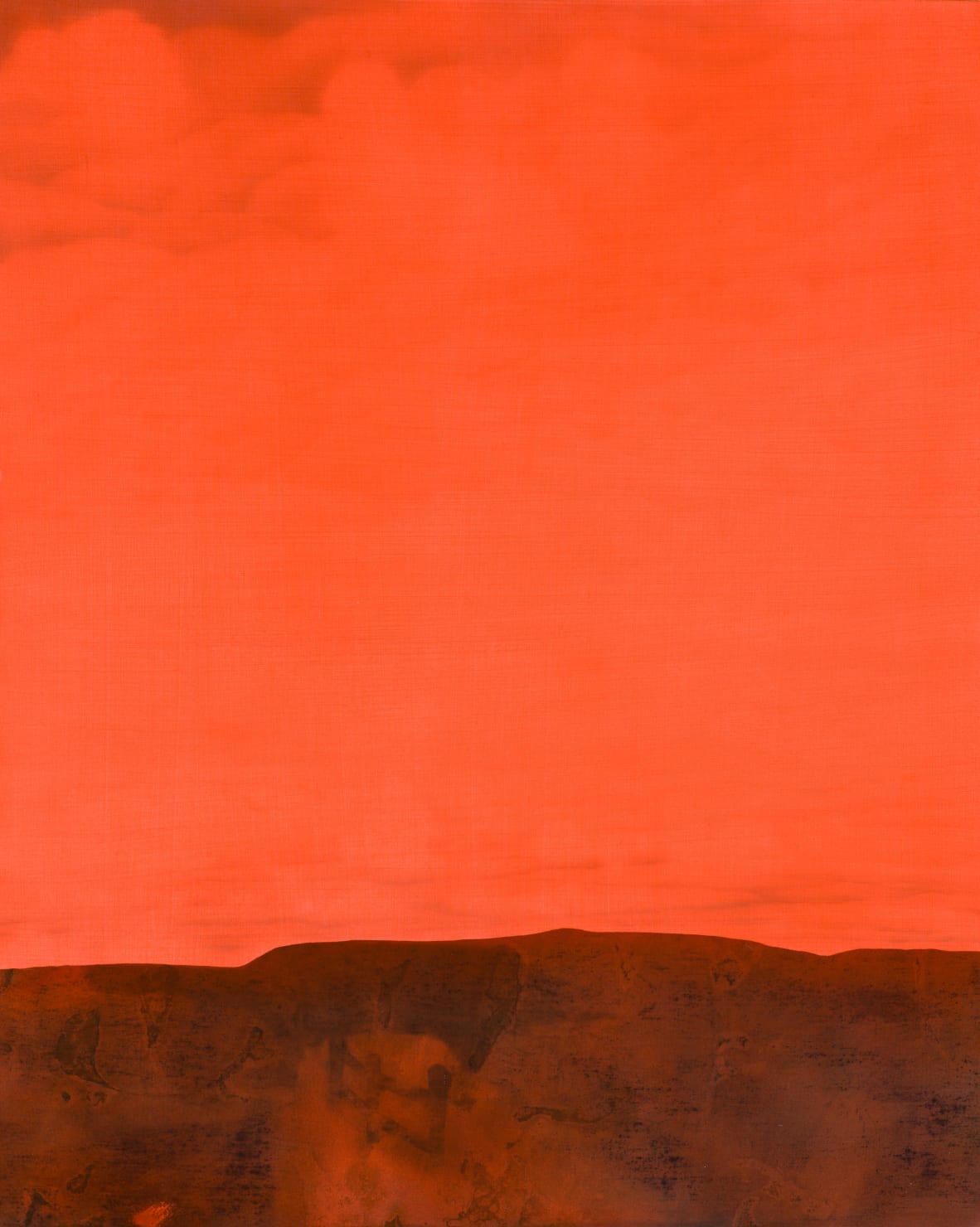 Kerry Harding, Raised softly to crimson sky, 2024