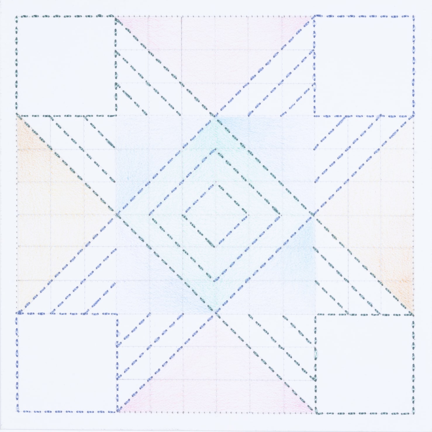 Cecilia Charlton, Quilted Composition [white // squares] , 2019