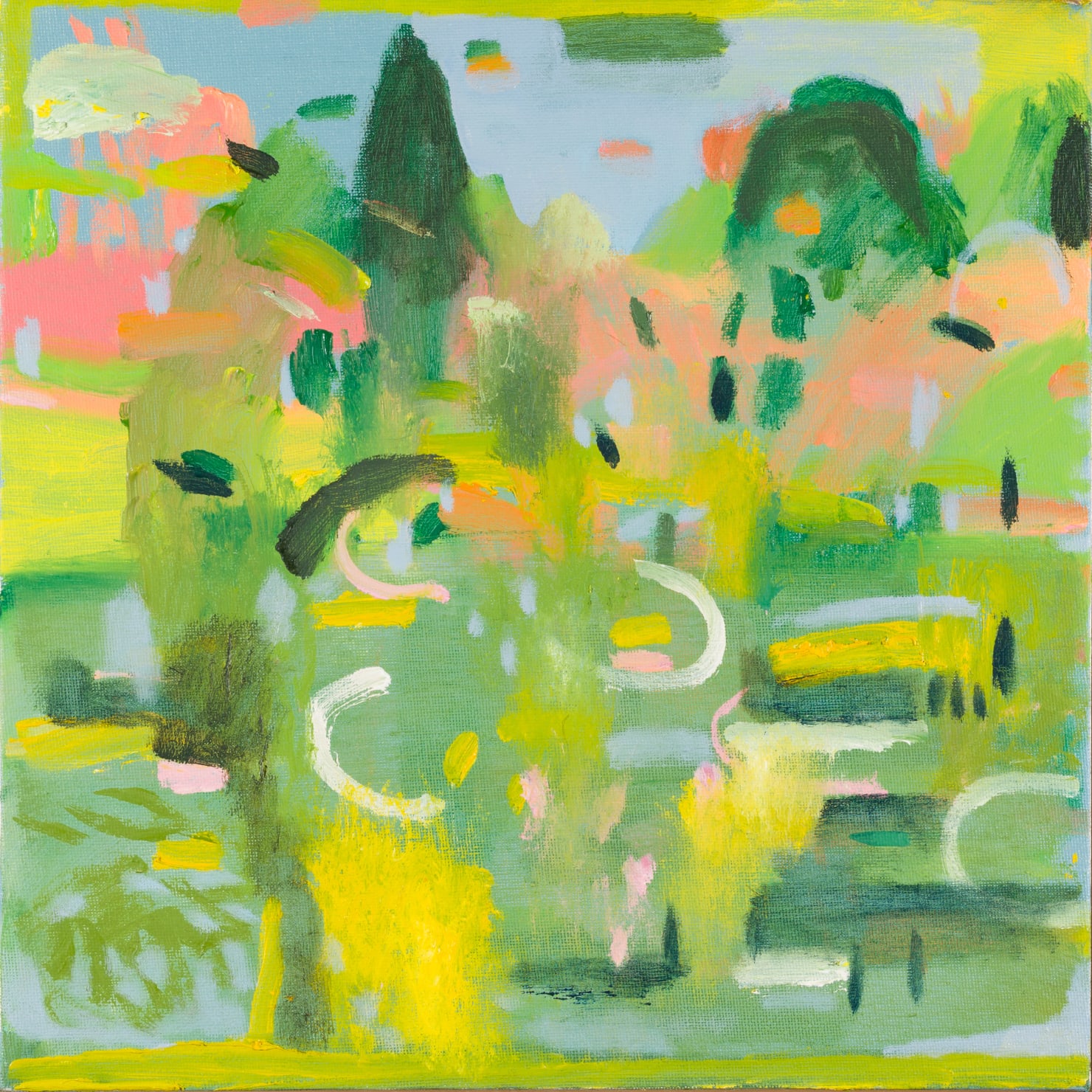 Katie Sollohub, Sheffield Park Pink, Green, Yellow, 2015