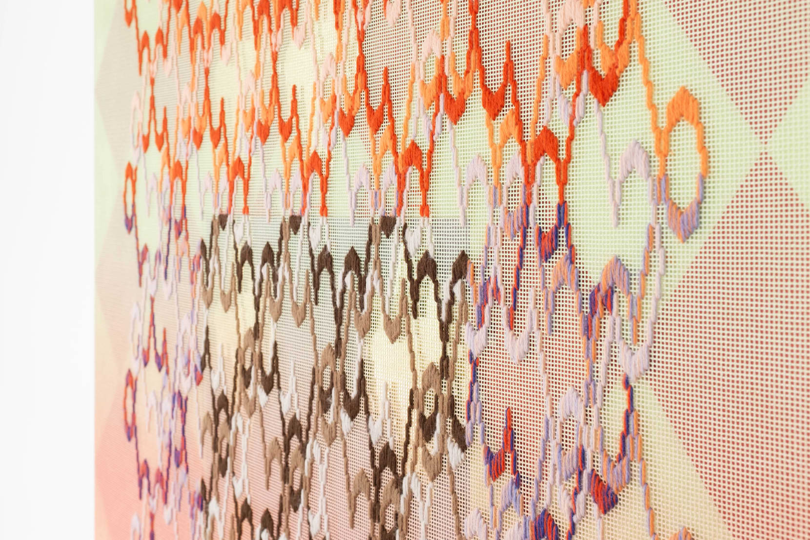 Cecilia Charlton, Pattern analysis [Golden Ratio, seafoam and coral], 2022