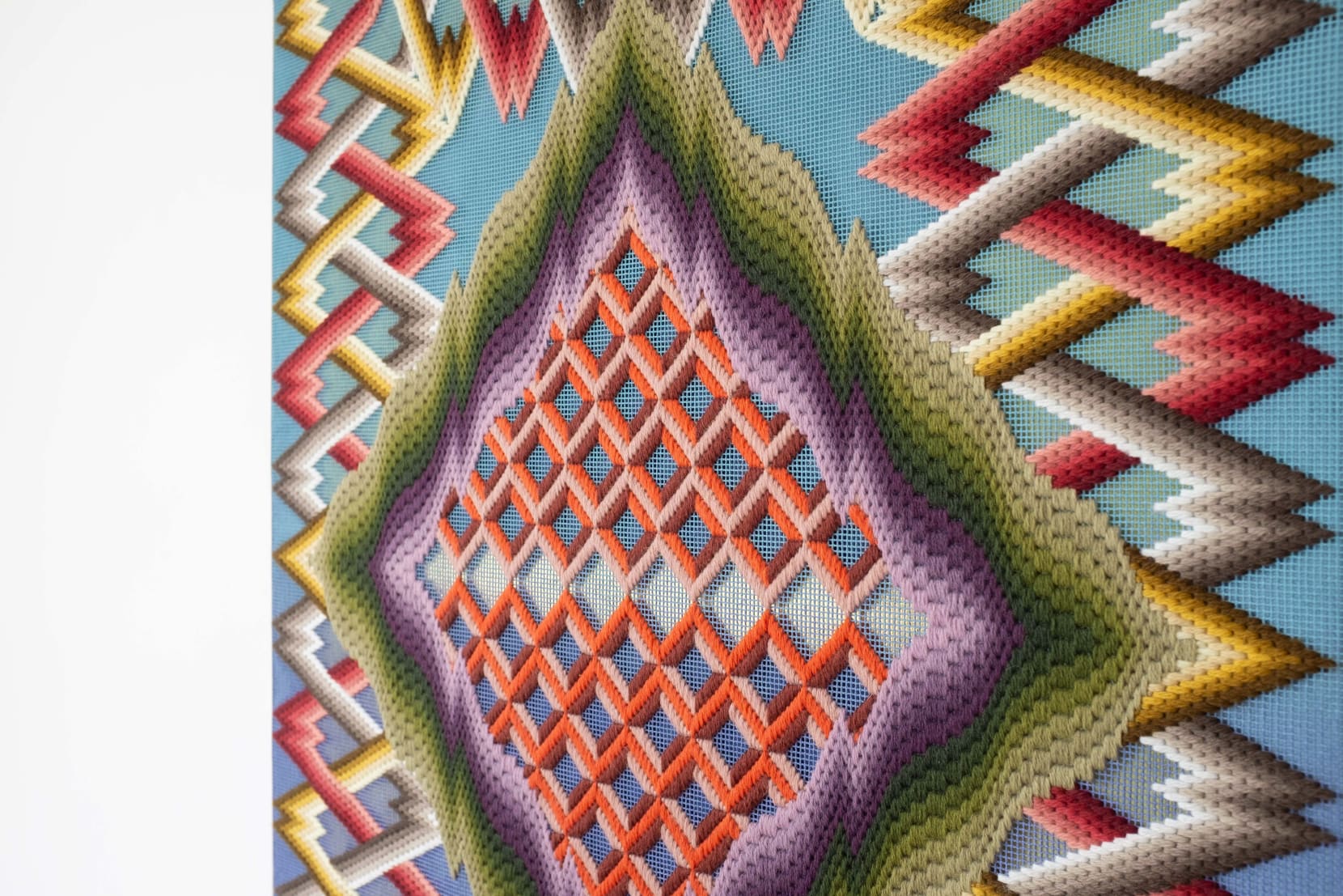 Cecilia Charlton, indigo sky circled by a thread that sometimes changes color along the way, 2023