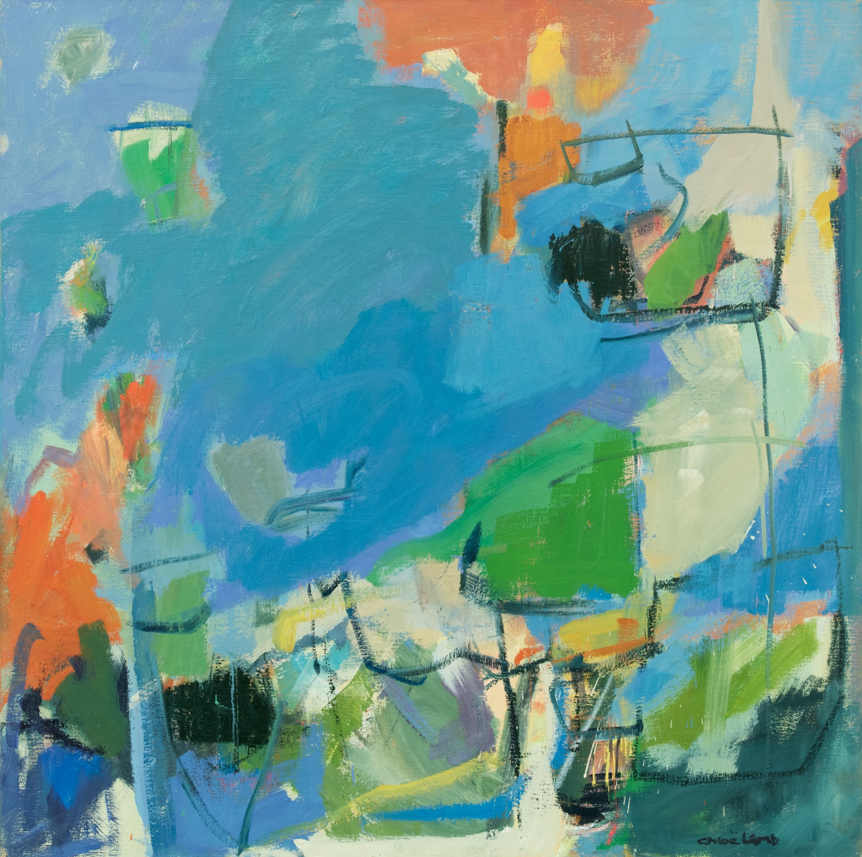 Chloë Lamb Round and Round, 2024 Oil on linen canvas, 40 x 40 in. (101.6 x 101.6 cm)