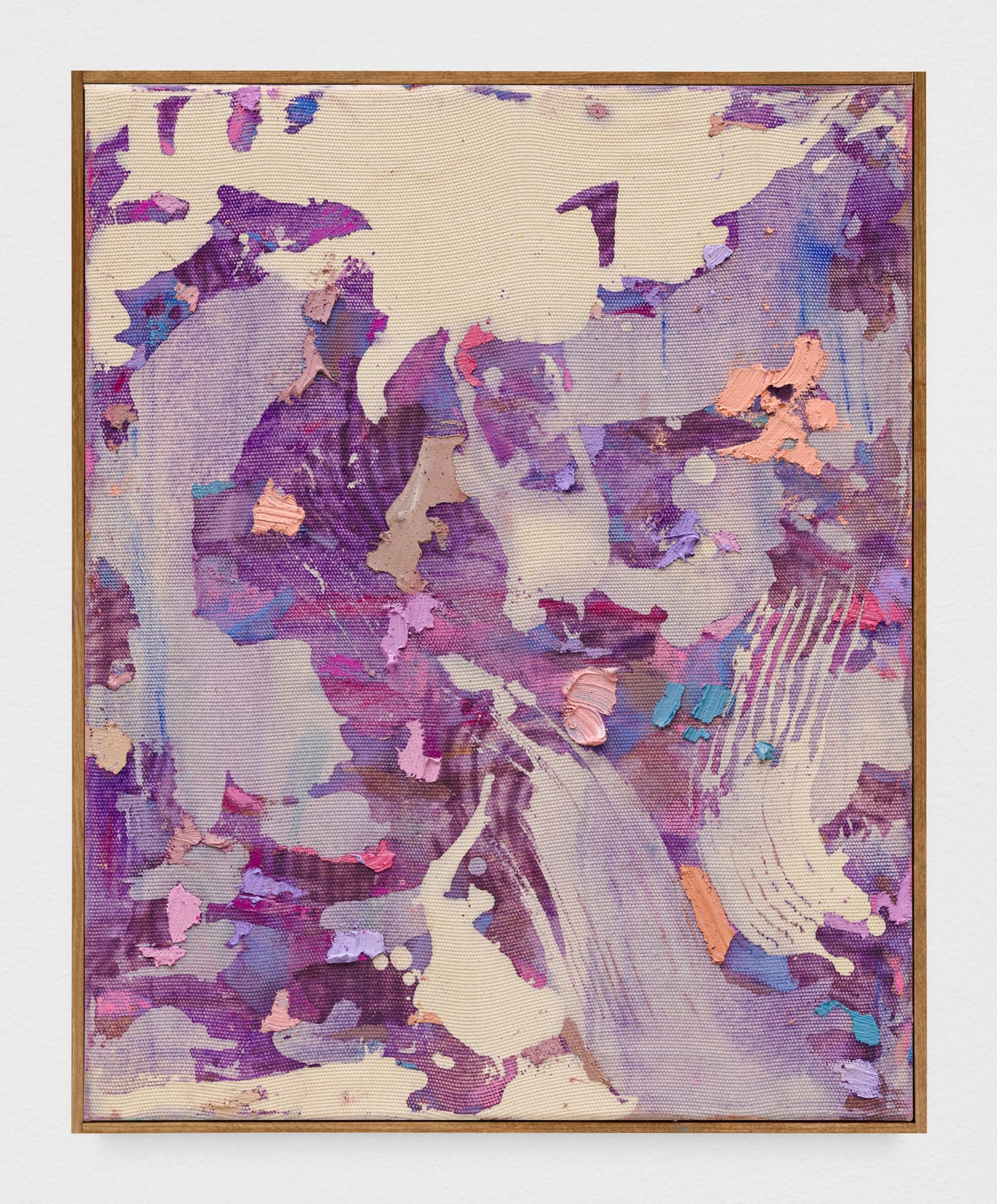 Yorgos Stamkopoulos Untitled, 2021 Oil and oil pastel on unprimed canvas, 19 3/4 x 15 3/4 inches (50 x 40...