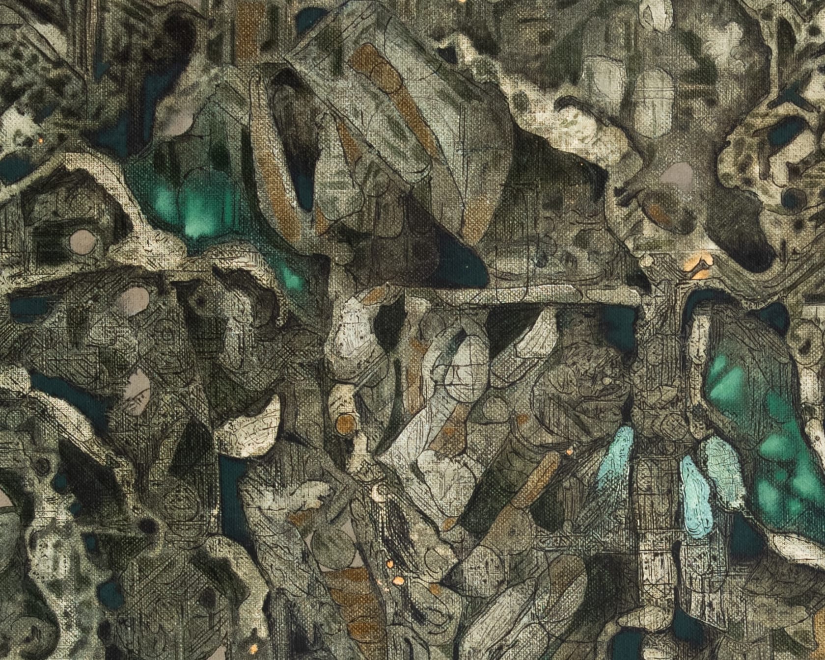 Charles Seliger Slate and Moss, 1951 Oil on canvas board, 19 3/4 x 20 in. (50.2 x 50.9 cm)