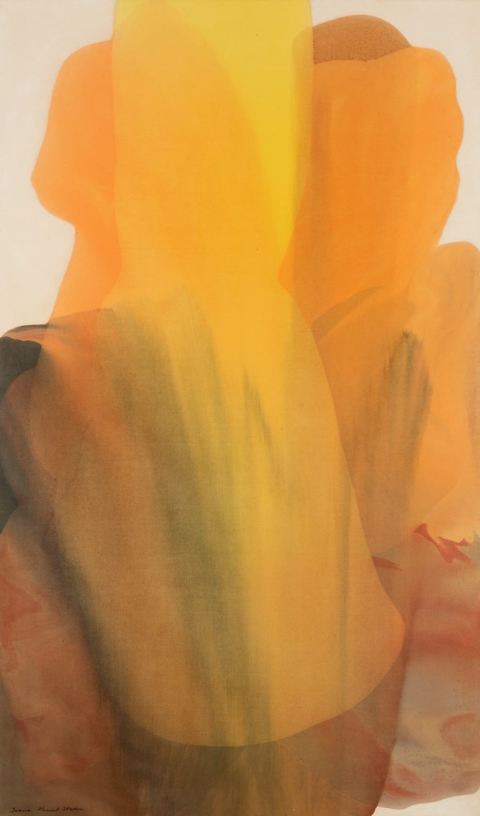 Irene Monat Stern Bloom of Life, 1972 Acrylic on unprimed canvas, 57 1/2 x 34 inches (146.1 x 86.4 cm)