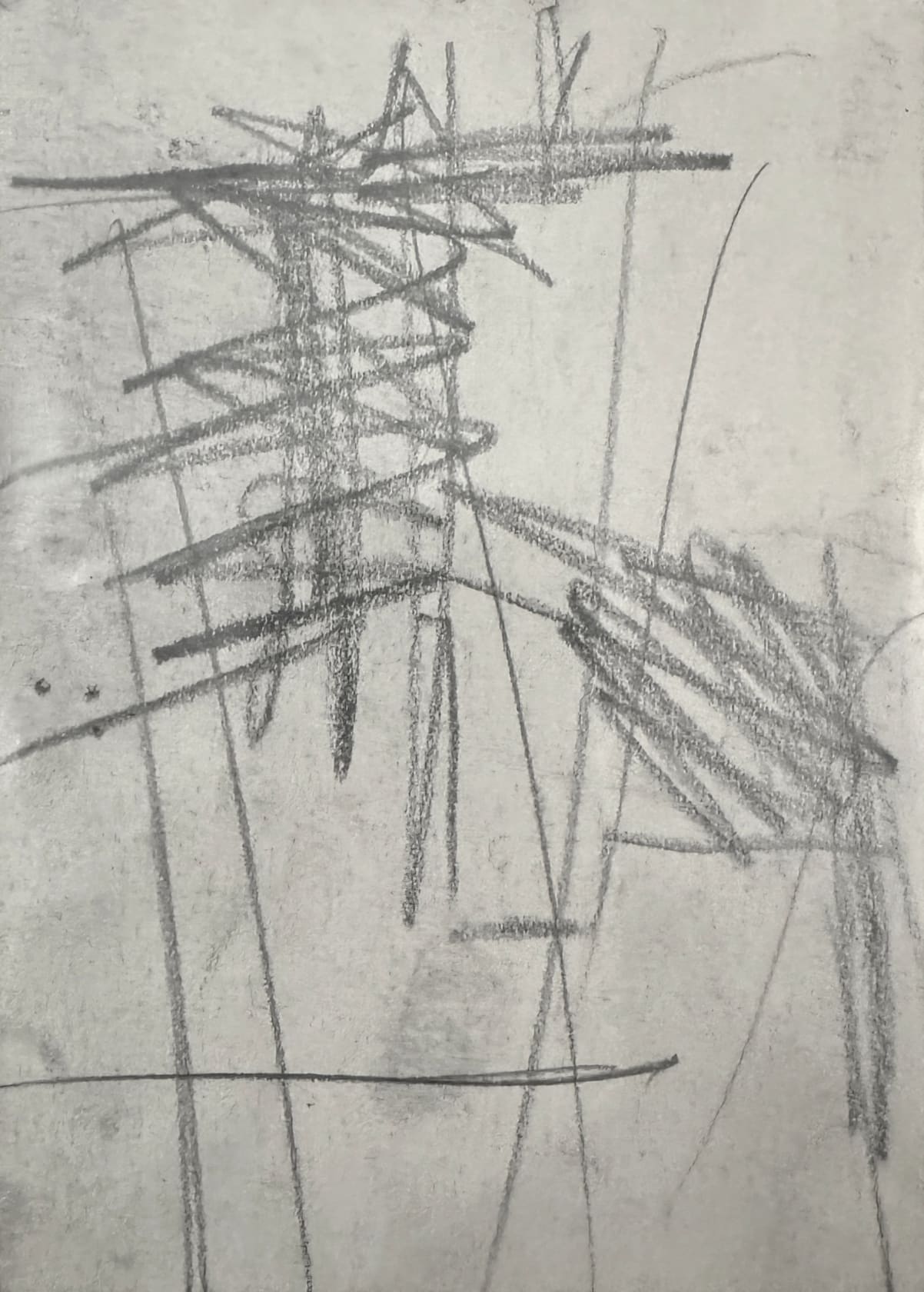 Michael (Corinne) West Untitled (Graphite sketch verso), circa 1960s Oil pastel and paper, 6 x 4 in. (15.2 x 10.2...