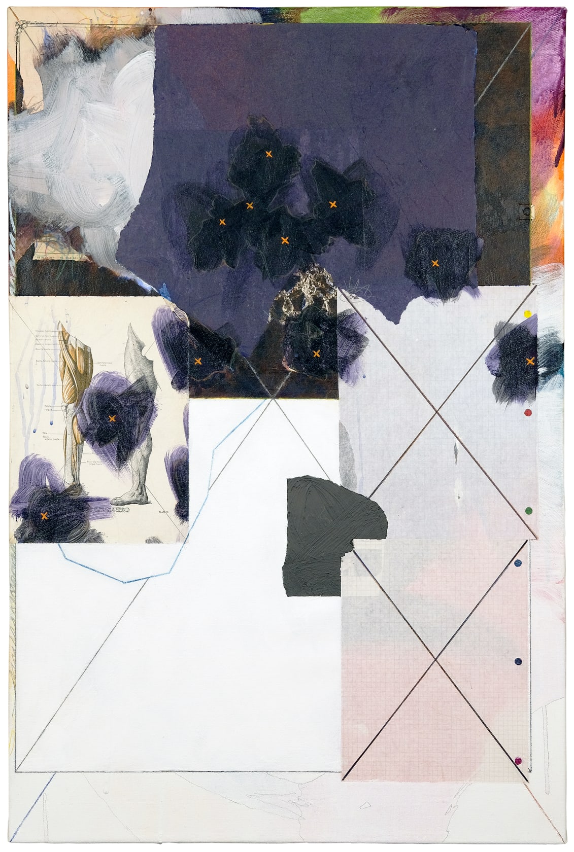 Edward Holland The Water-Bearer (Version 17), 2021 Acrylic, colored pencil, graphite, permanent marker and oil-based permanent marker on canvas with...