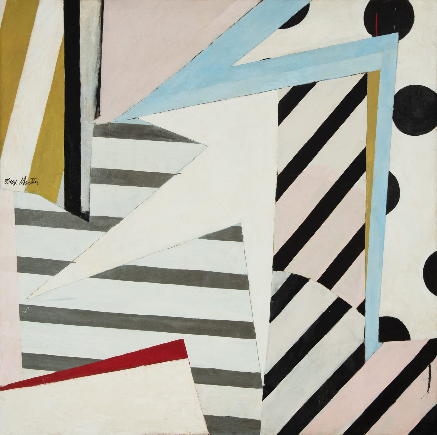 Knox Martin Garden of Time, 1963 Oil and Magna on canvas, 70 x 69 3/4 in. (177.8 x 177.2 cm)