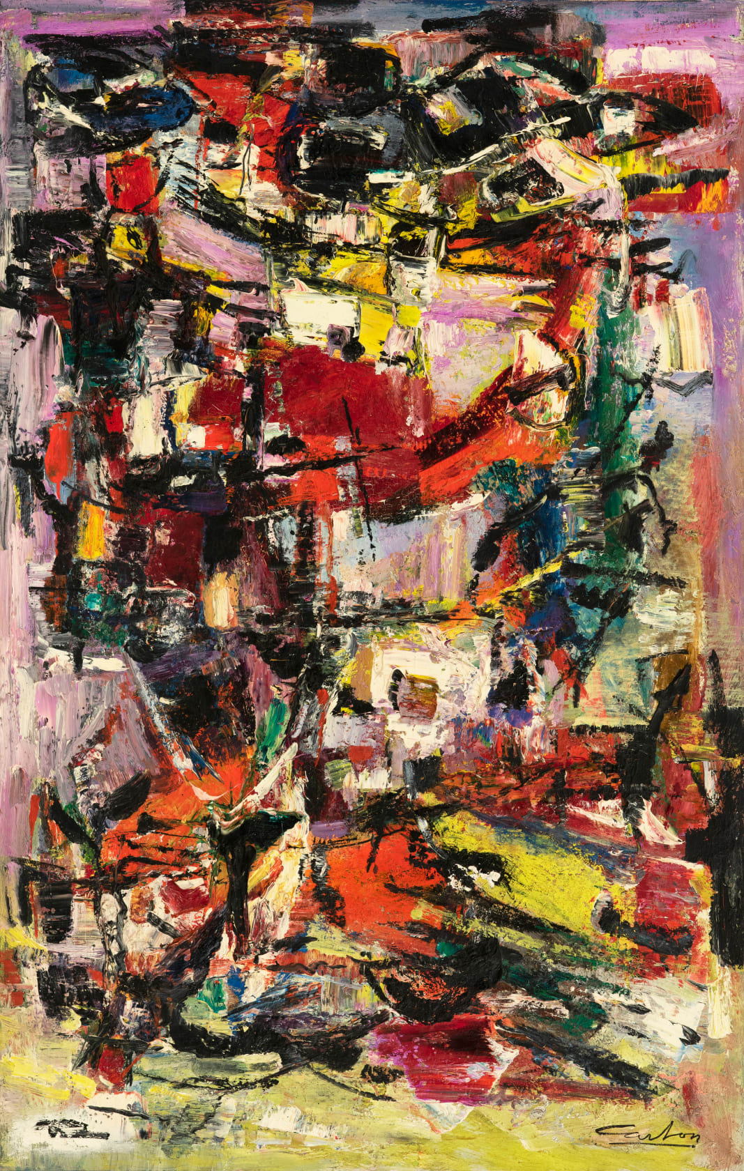 Norman Carton Untitled #674, circa 1954 Oil on canvas, 55 x 35 in. (139.7 x 88.9 cm)