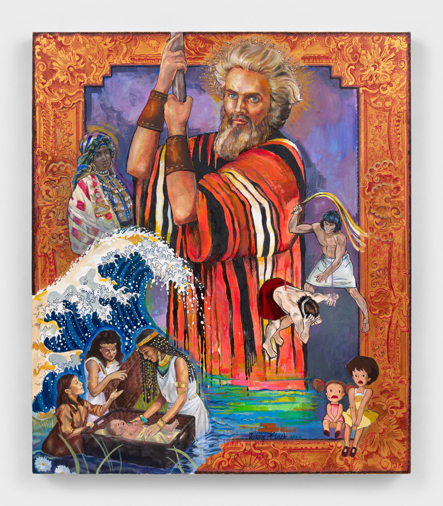 Audrey Flack Tidal Force, 2022 Acrylic and mixed media on canvas, 42 1/2 x 35 in. (108 x 88.9 cm)