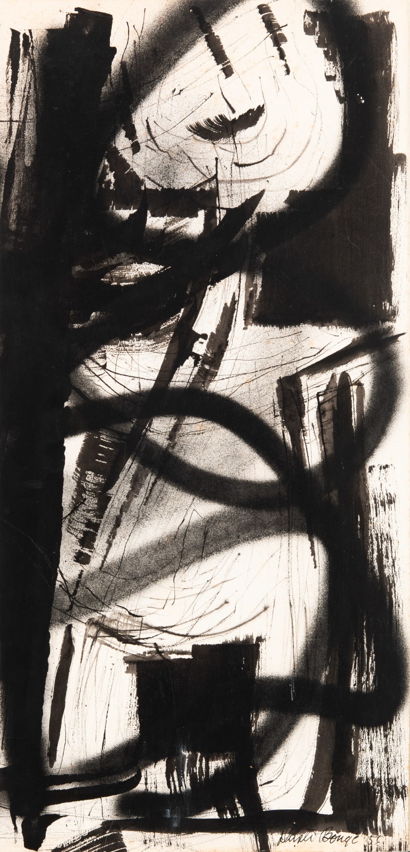 Dusti Bongé, Untitled (Black Abstract), 1956