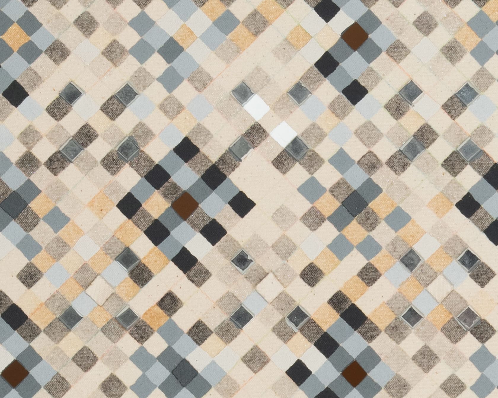 Kendall Shaw Pattern Painting with 30 Holes, circa late 1980s Acrylic and collage on canvas, 36 x 36 in. (91.4...