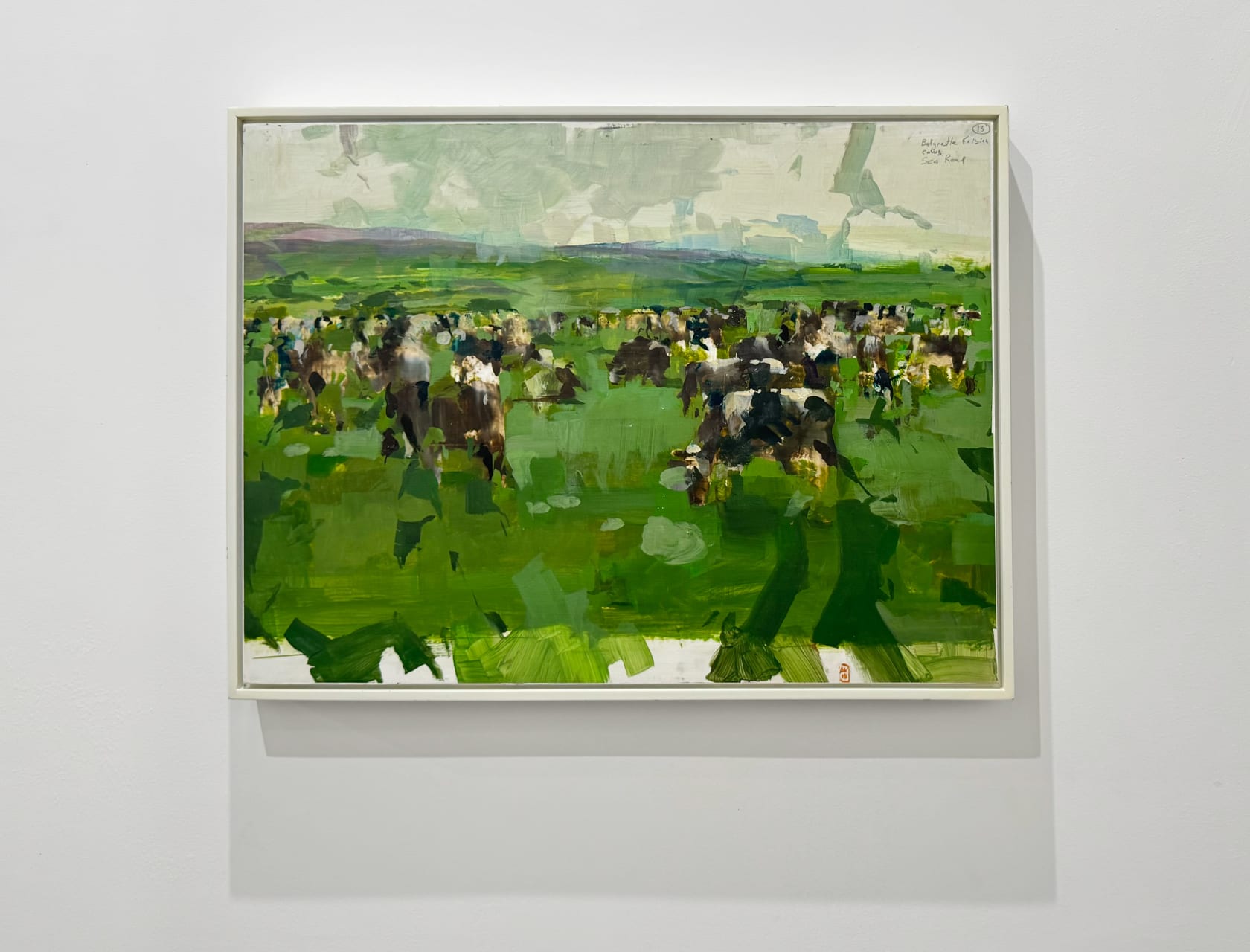 Alex Kanevsky Frisians, 2018 Oil on Mylar mounted on board, 19 5/8 x 14 1/8 in. (49.8 x 35.9 cm)