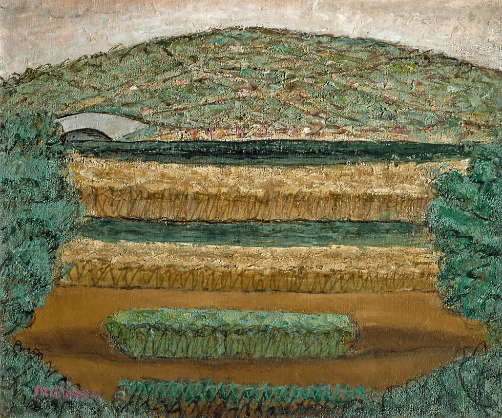 Arnold Friedman, Landscape with Bridge, 1944