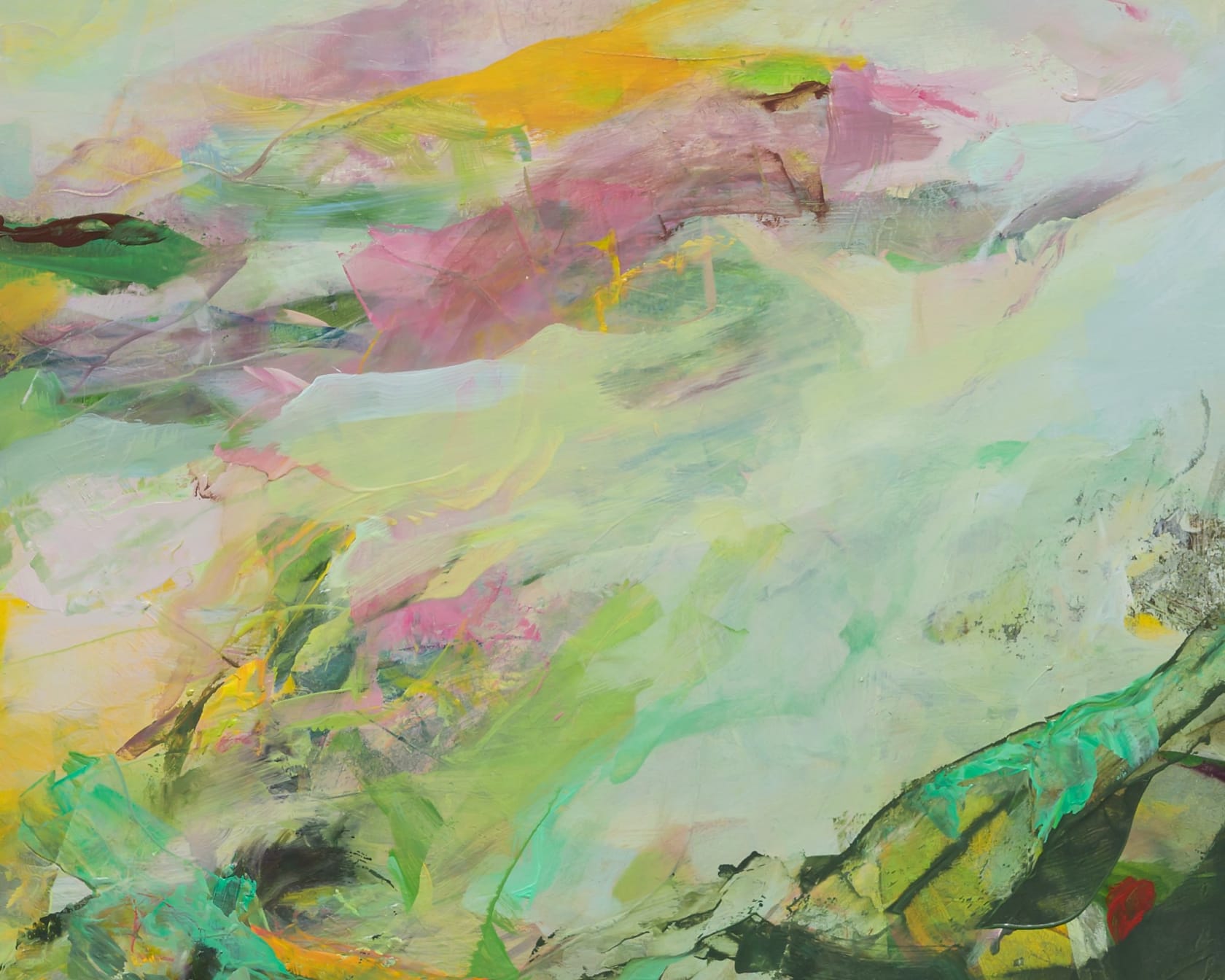 Hollis Heichemer intertwining stories, 2024 Oil on wood, 20 x 20 in. (50.8 x 50.8 cm)