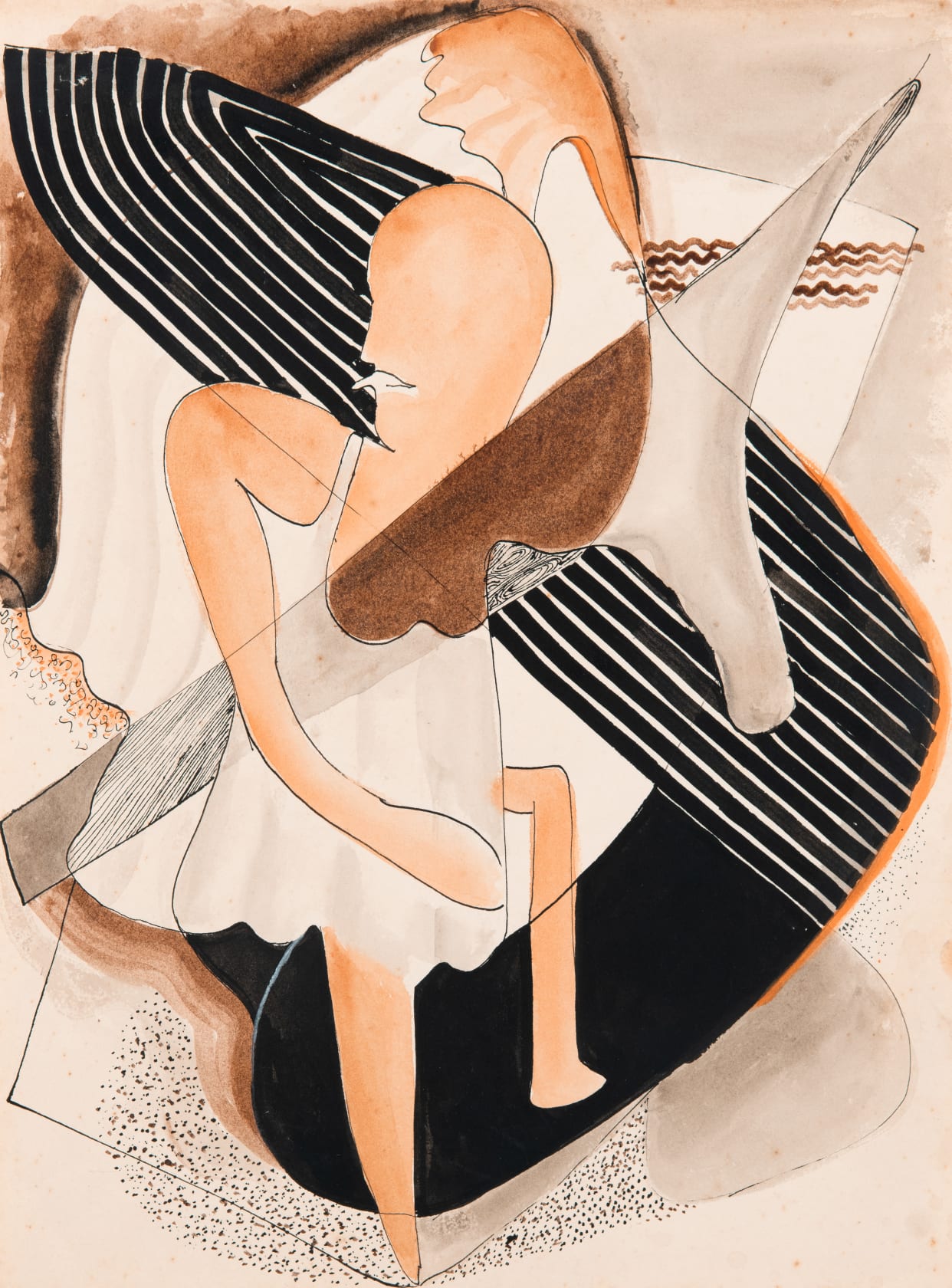 Dusti Bongé, Untitled (Surrealist Bald Man), circa 1945