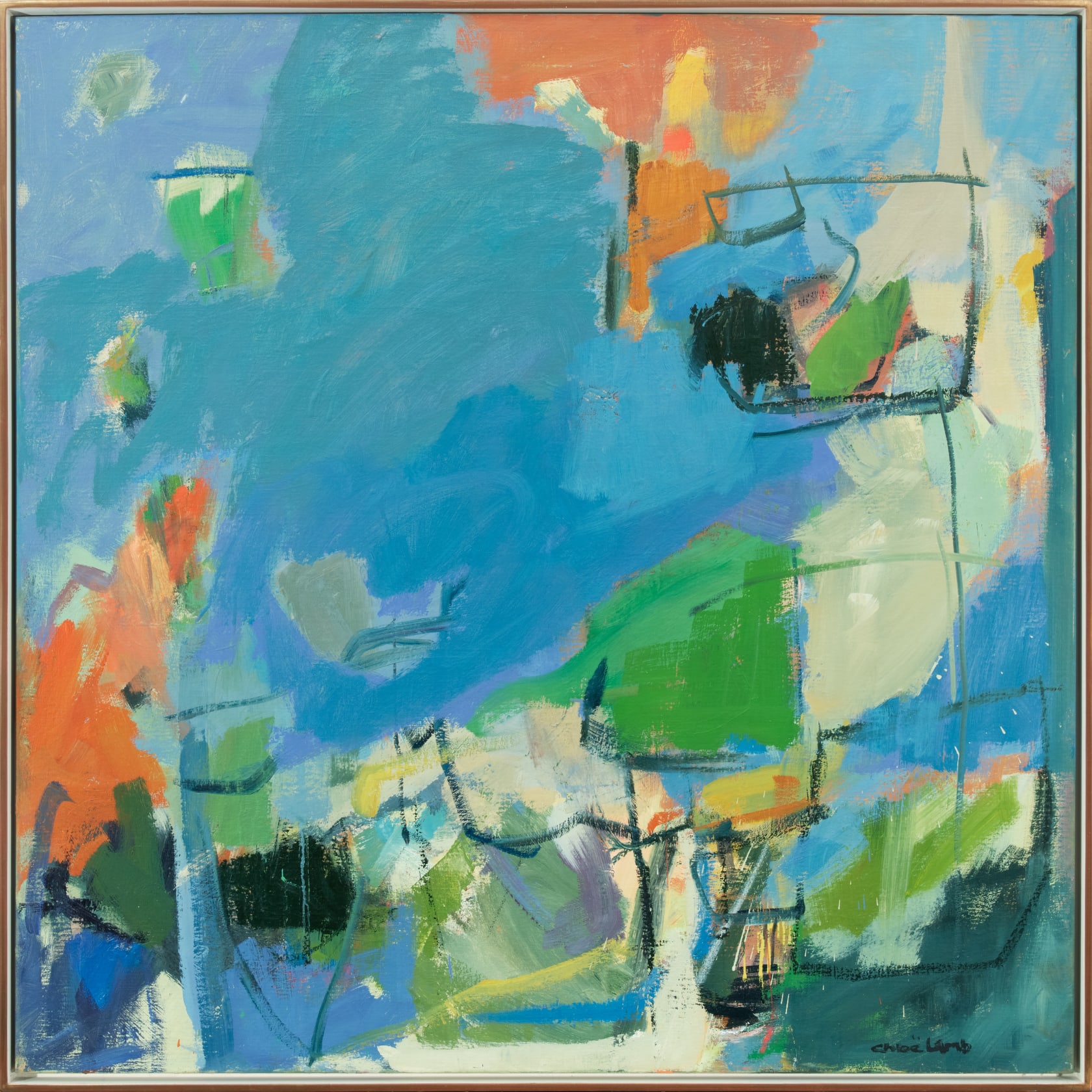 Chloë Lamb Round and Round, 2024 Oil on linen canvas, 40 x 40 in. (101.6 x 101.6 cm)