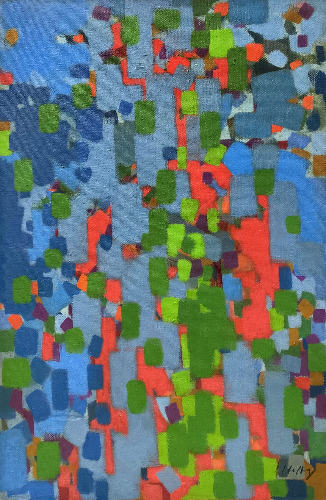 Carl Robert Holty, Abstraction in Blue, Green and Red, 1948