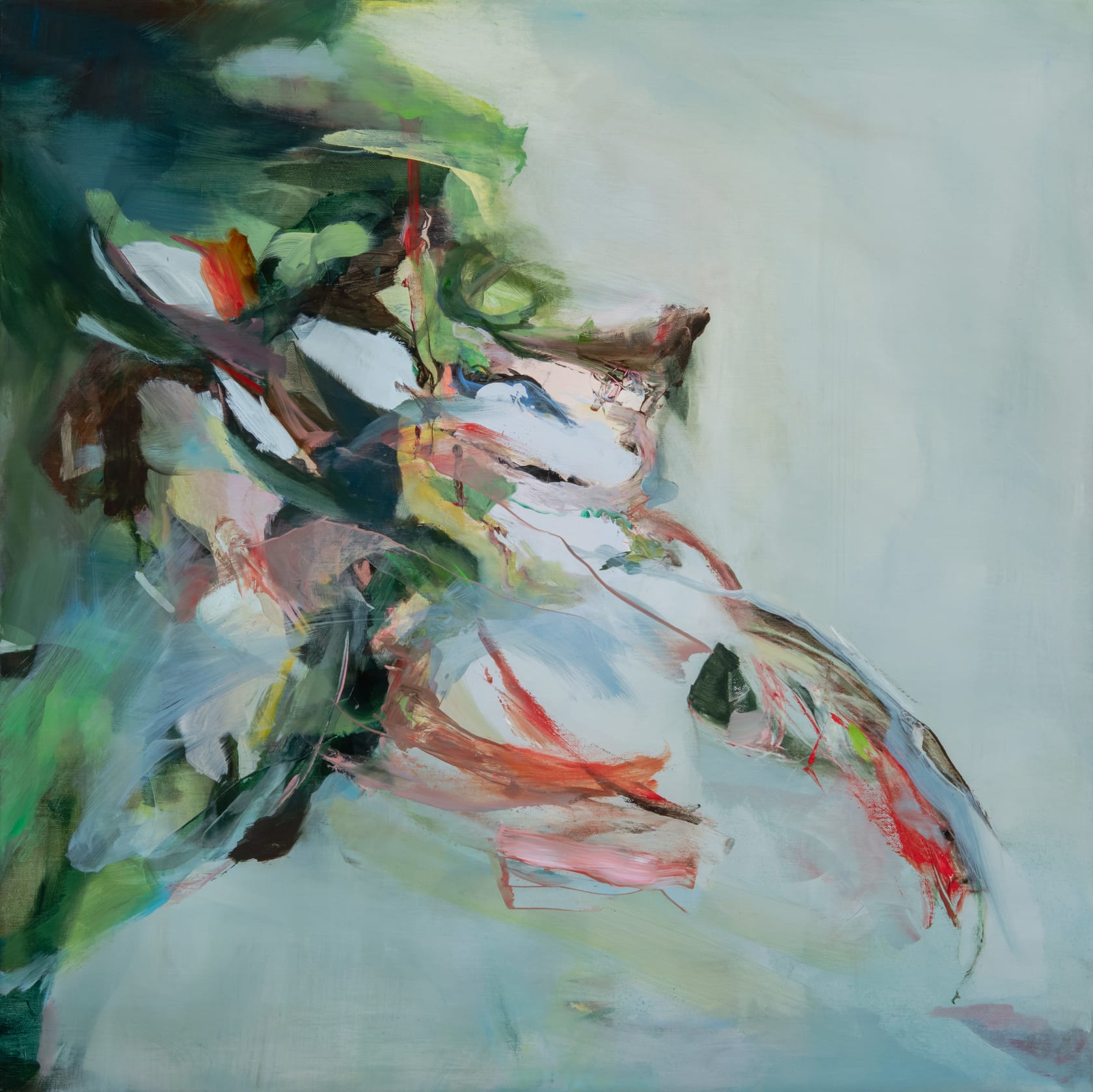 Hollis Heichemer bird song, 2021 Oil on linen, 20 x 20 inches (50.8 x 50.8 cm)