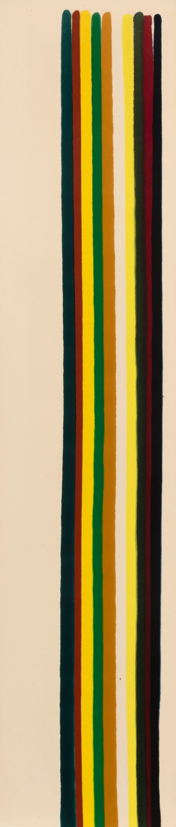 Morris Louis Number 1-51, 1962 Acrylic on canvas, 80 x 17 1/4 in. (203.2 x 43.9 cm)