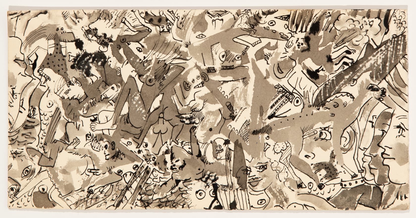 Knox Martin Untitled, 2000 Ink and watercolor on paper, 6 x 13 inches (15.2 x 33 cm)