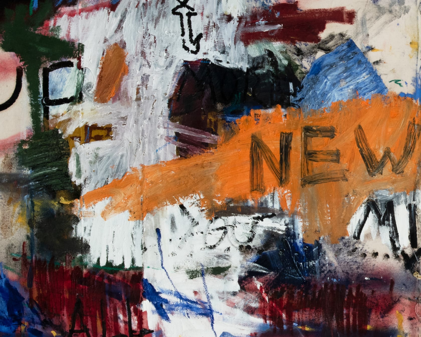 Alessandro Painsi NEW ERA, 2024 Oil, spray, oil stick, and graphite on cotton stitched together with thread, 39 3/8 x...