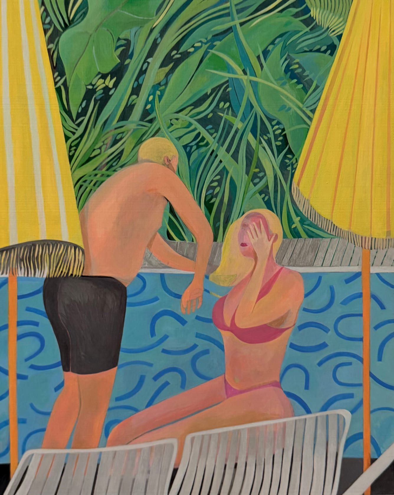 Jaqueline Cedar Sunning, 2025 Acrylic on panel, 10 x 8 in. (25.4 x 20.3 cm)