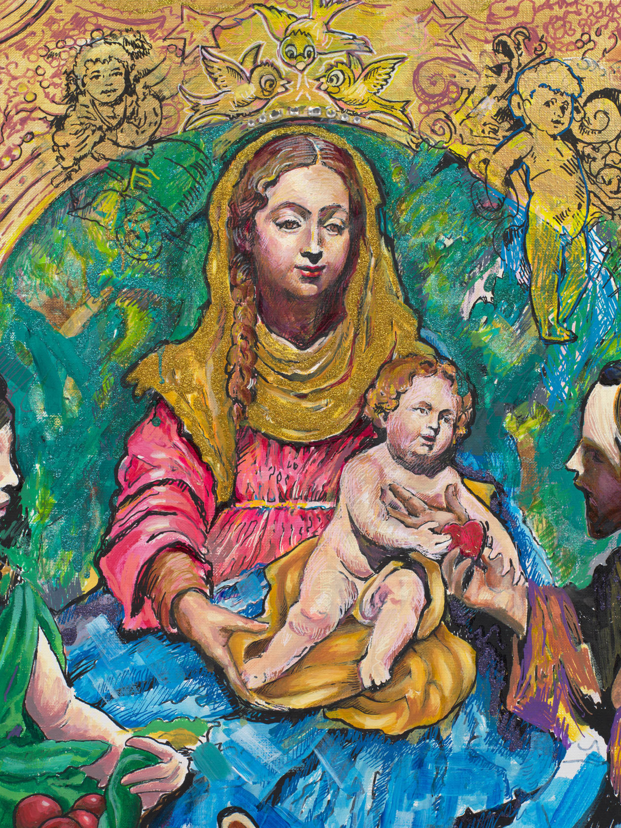 Audrey Flack Pinocchio’s Dream, 2022 Acrylic and mixed media on canvas, 30 x 30 in. (76.2 x 76.2 cm)