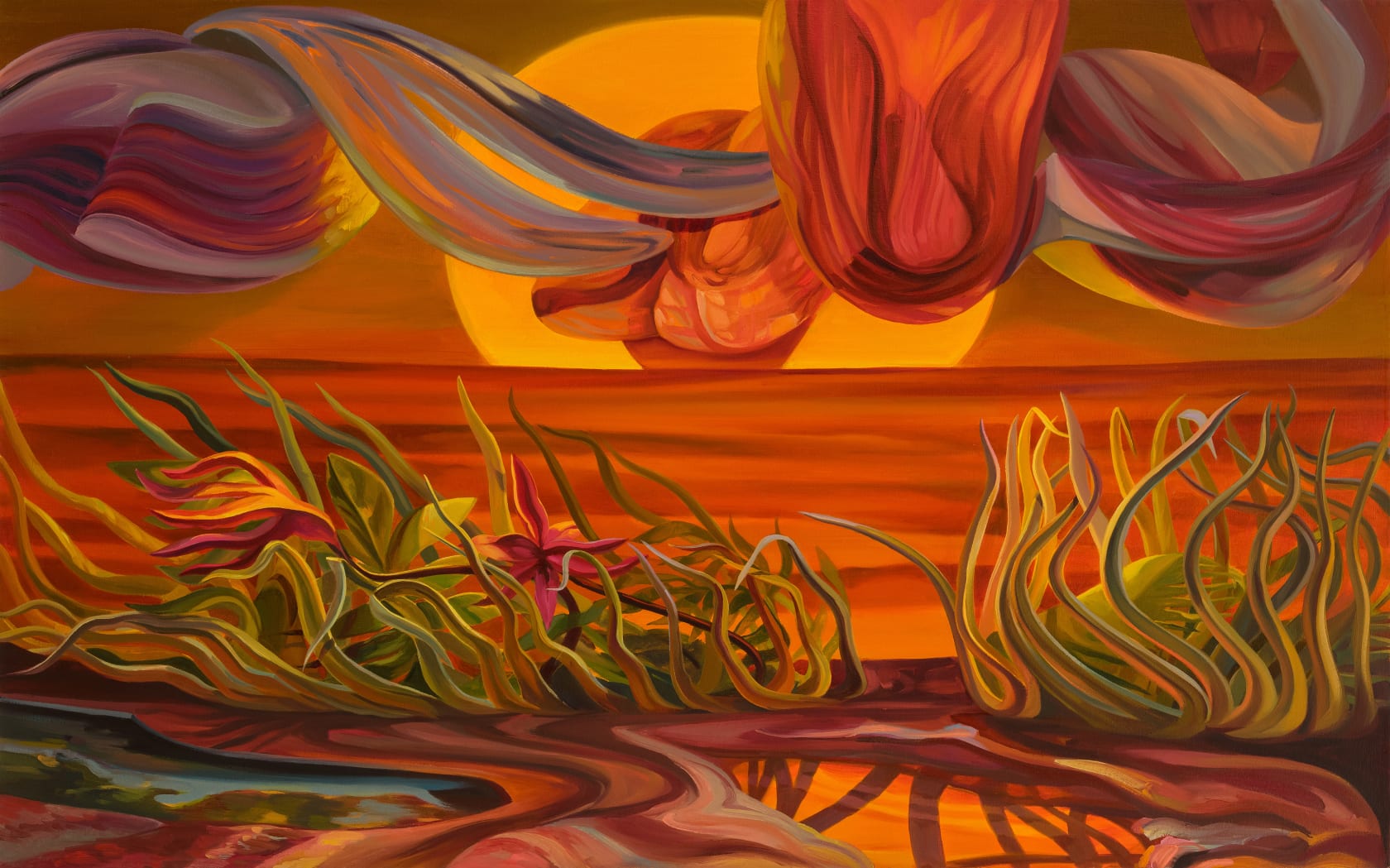 Rachel MacFarlane The Event, 2024 Oil on canvas, 30 x 48 in. (76.2 x 121.9 cm)
