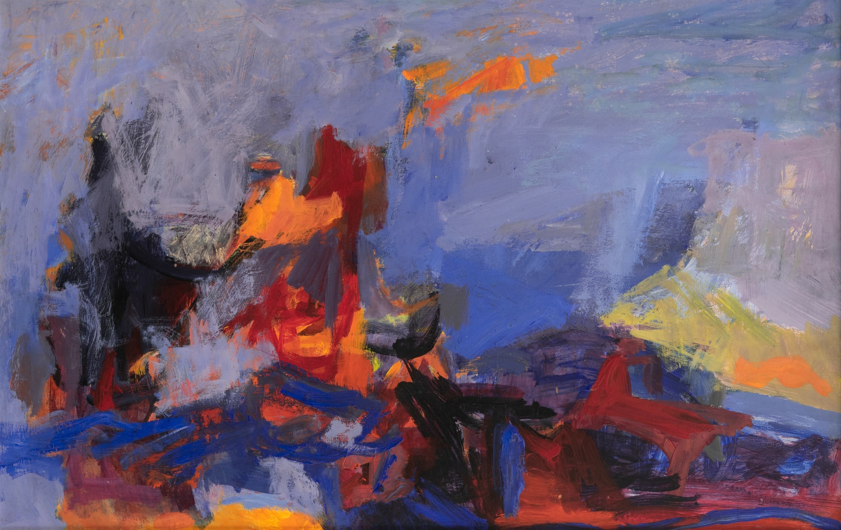 Joan Oppenheimer Albuquerque, 1951 Oil on Masonite, 18 x 28 in. (45.7 x 71.1 cm)