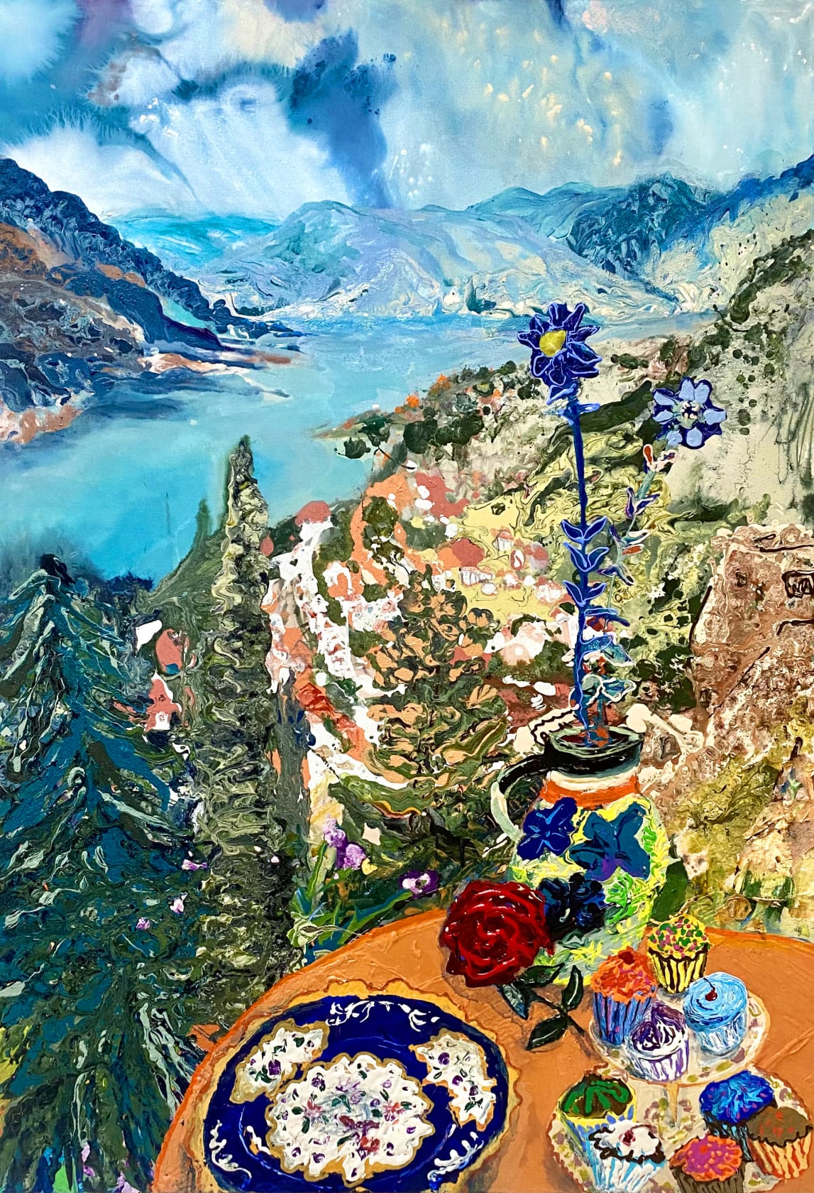 Lizbeth Mitty Cypress 2, 2022 Acrylic on canvas, 72 x 50 in (182.9 x 127 cm)