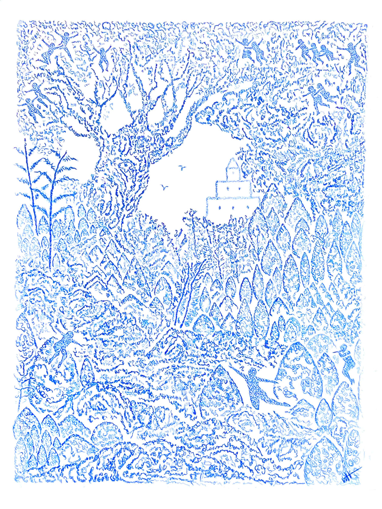 Winny Huang Ascension 2, 2021 Pencil on watercolor paper, 48 x 36 in. (121.9 x 91.4 cm)