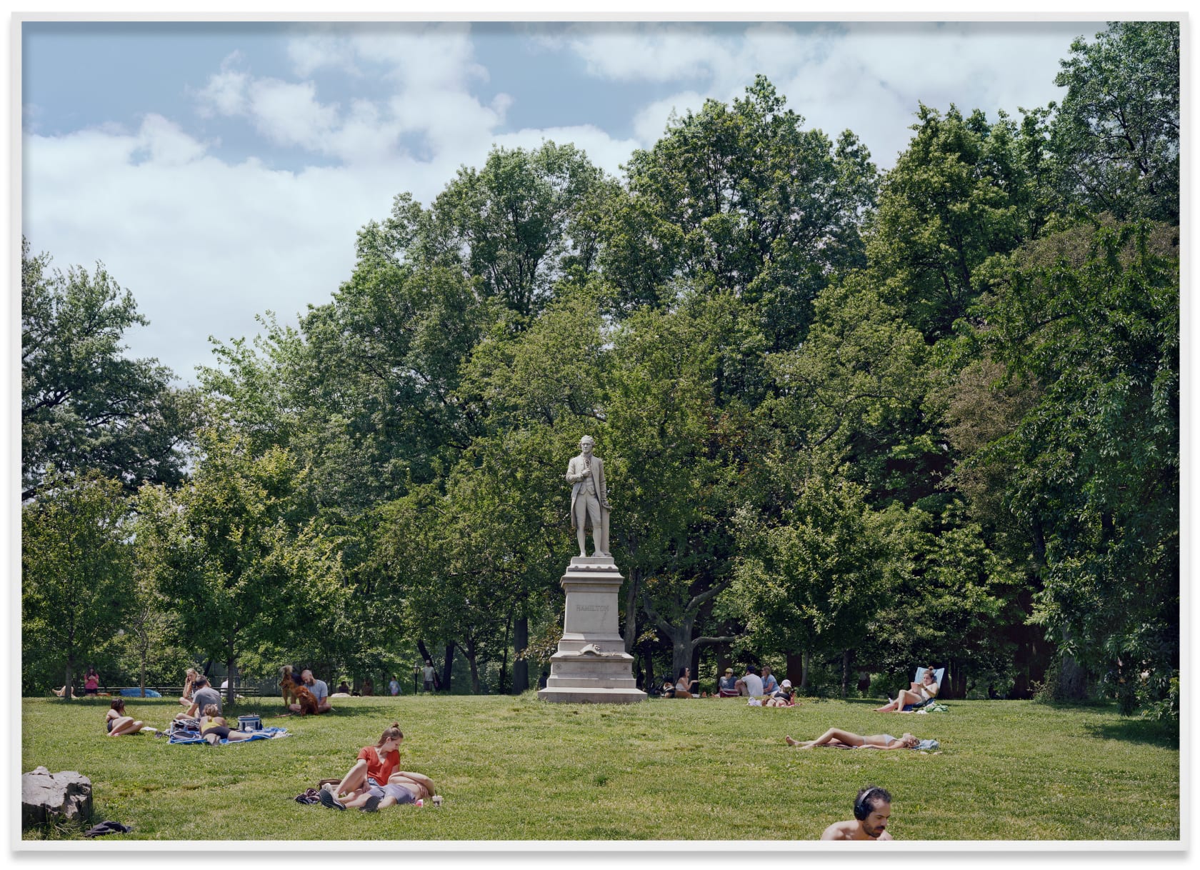 An-My Lê, Alexander Hamilton Statue, Central Park, New York City, from Silent General, 2020