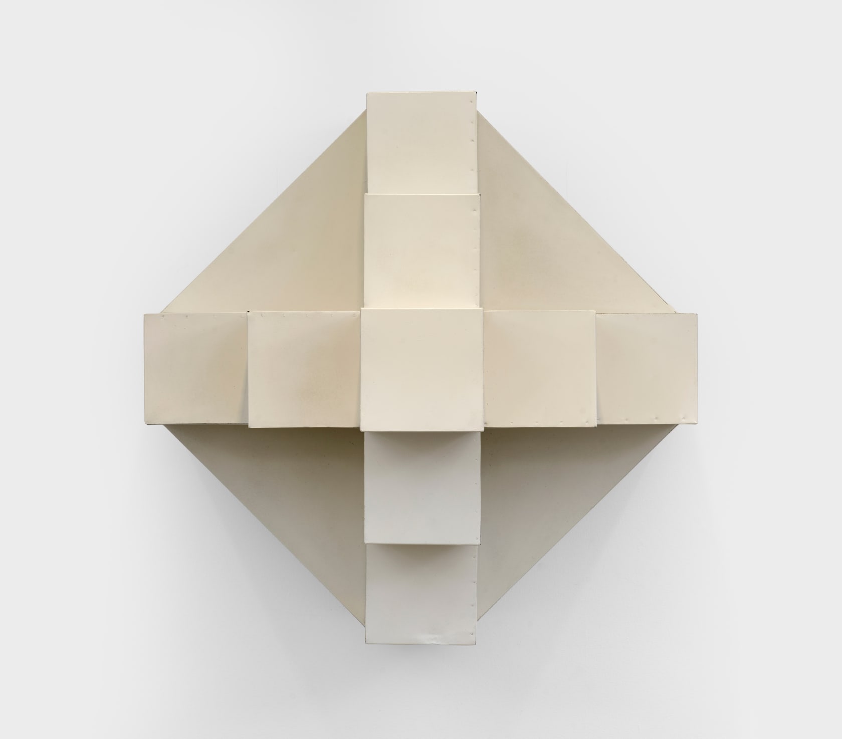 Robert Smithson Untitled, c. 1966 White painted metal 23 x 24 x 24 in. (58.4 x 61 x 61 cm)