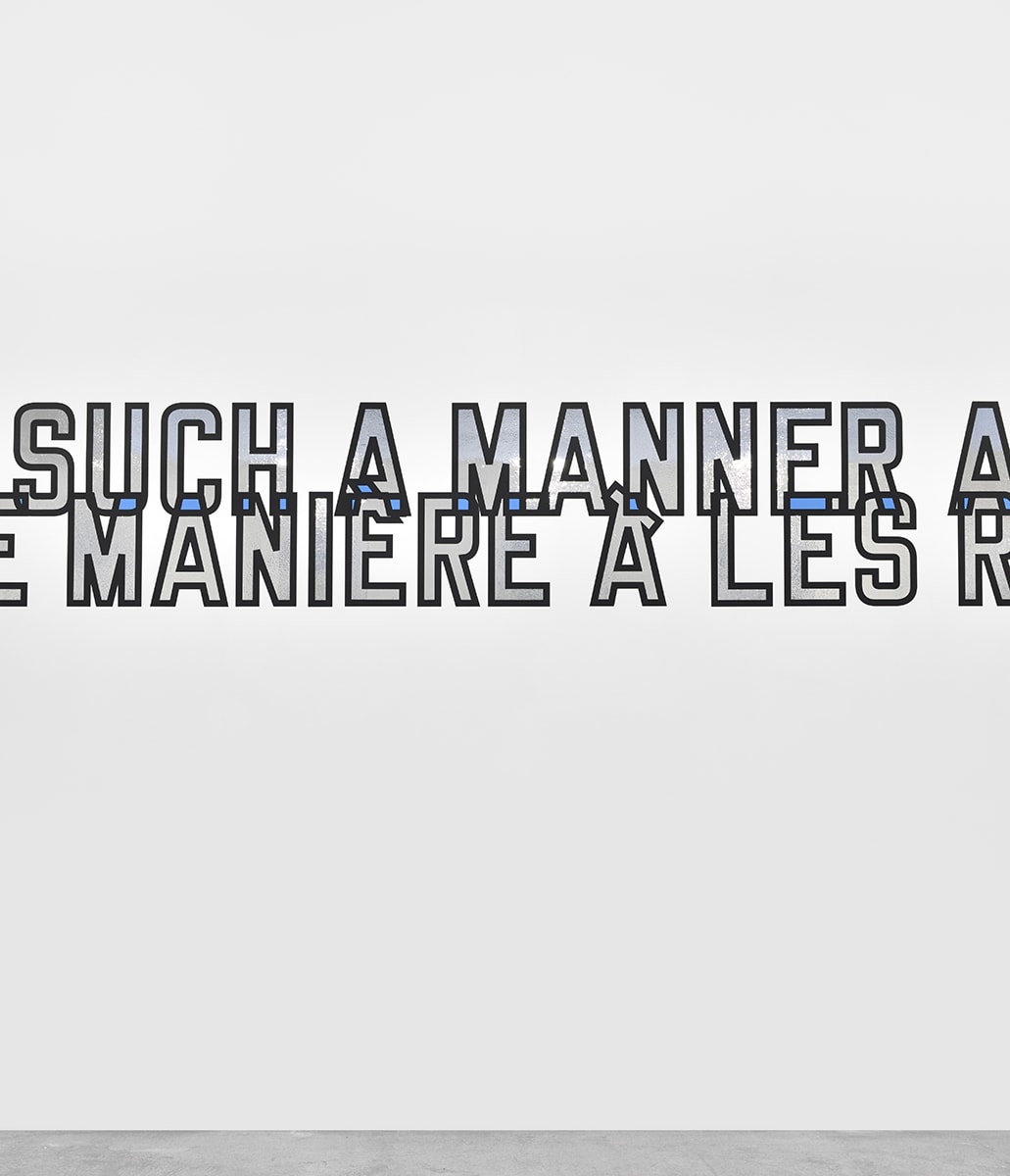 Lawrence Weiner, WAVES FOLDED IN SUCH A MANNER AS TO RENDER