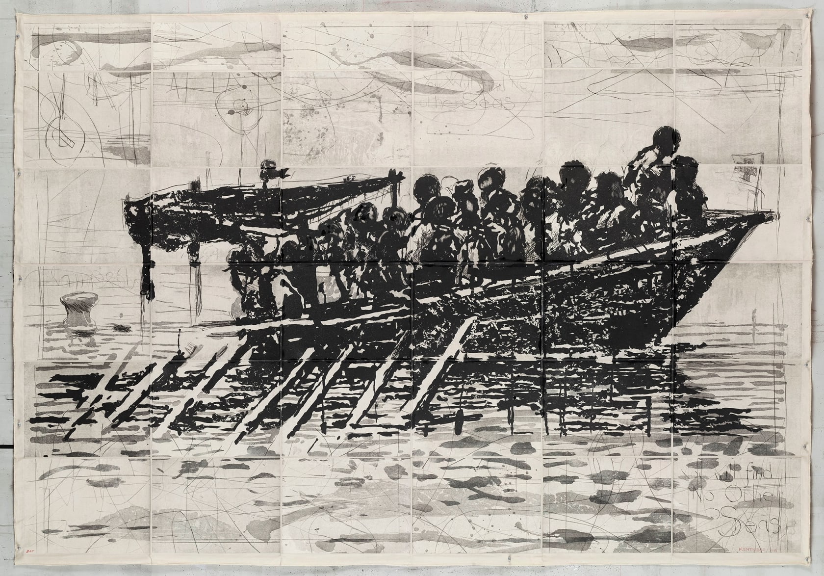 William Kentridge, Refugees (You Will Find No Other Seas), 2018