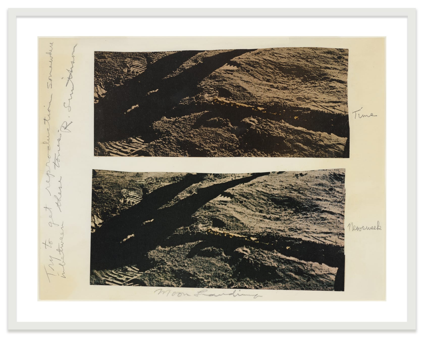 Robert Smithson Moon Landing, 1969 Pencil and magazine photo collage on bond paper Paper: 8 5/8 x 11 in. (21.9...