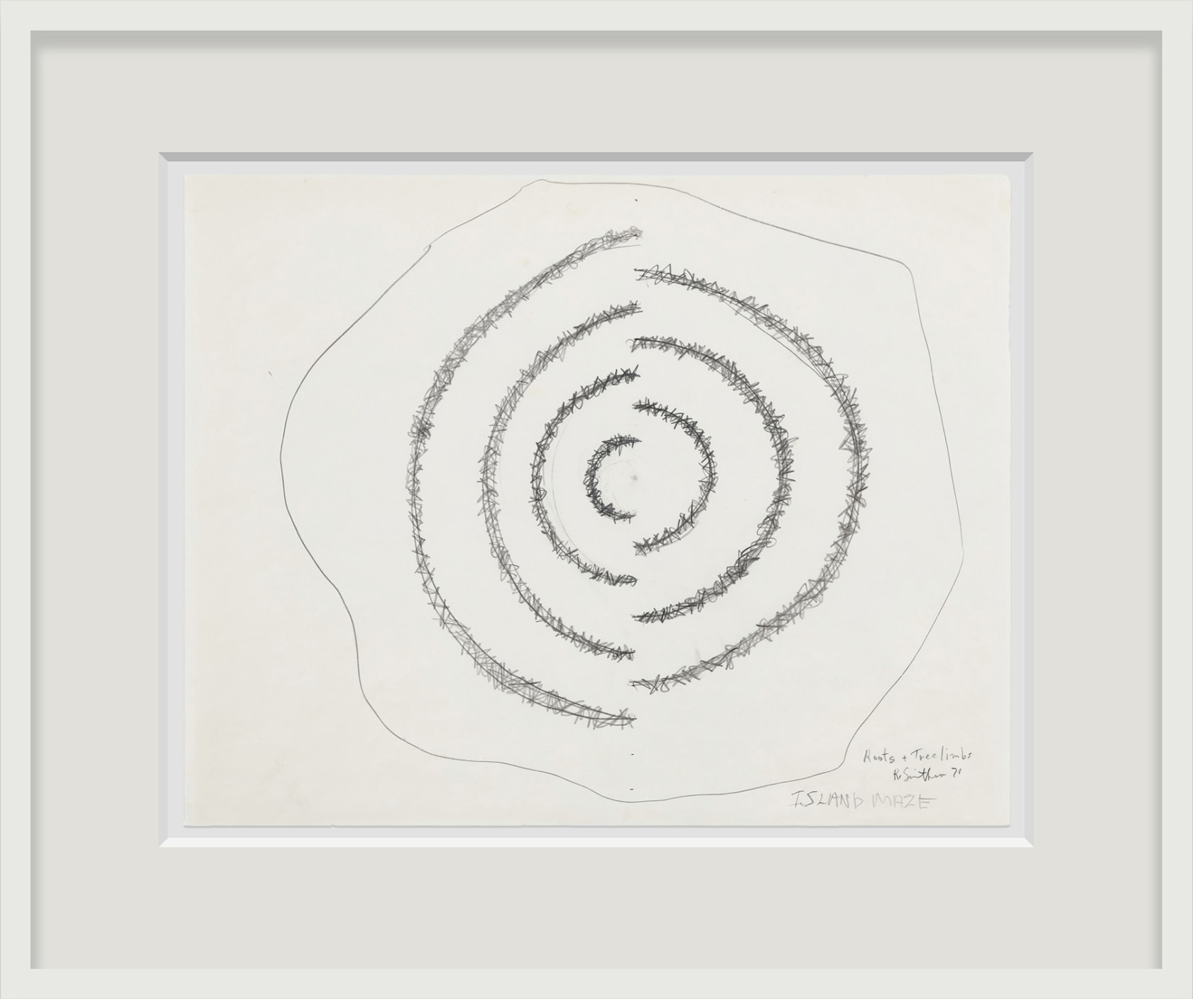 Robert Smithson Island Maze [Roots + Tree Limbs], 1971
