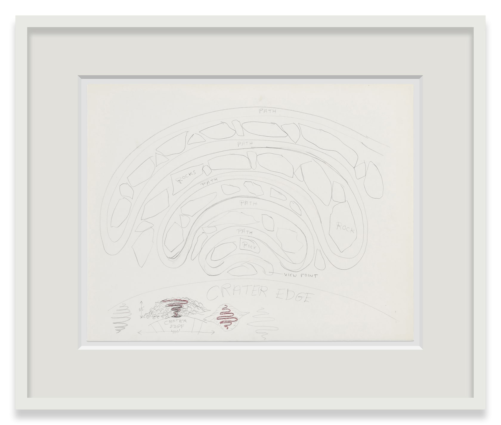 Robert Smithson Crater Edge, n.d.