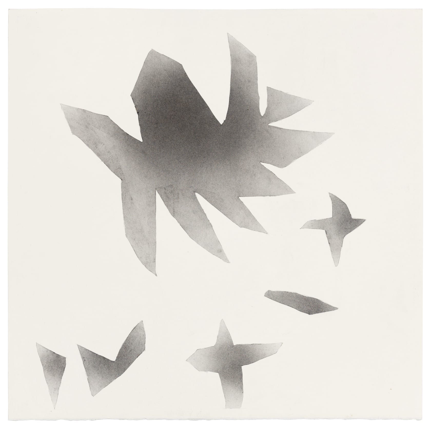 Deborah Anzinger Untitled Transmutation 25, 2025 Salvaged charcoal on paper 25 x 25 1/8 in. (63.5 x 63.9 cm)