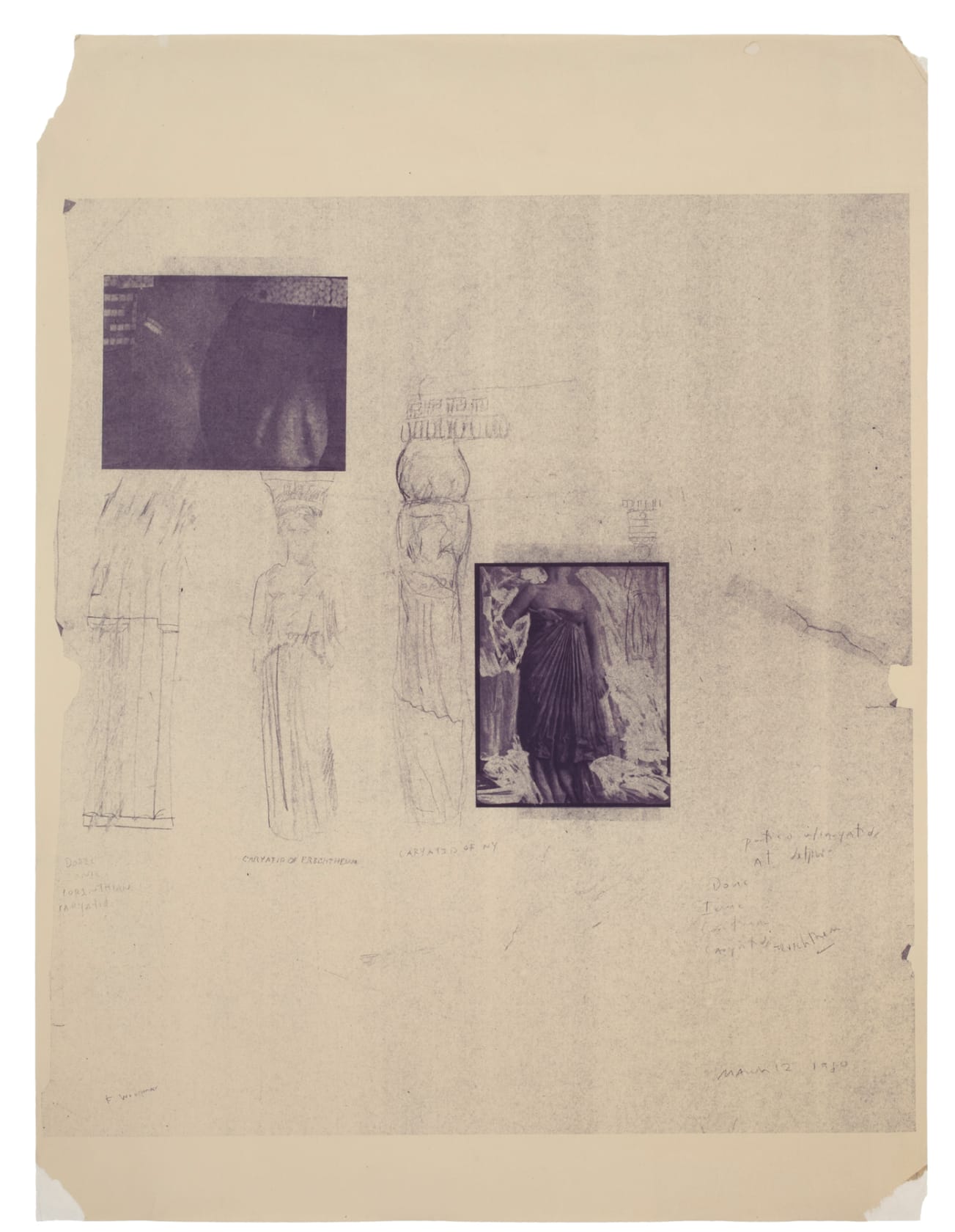 Francesca Woodman Portico with Caryatids of Delphi, March 12, 1980