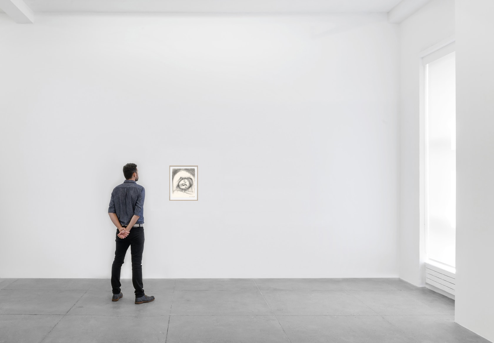 Sabine Moritz Sleep I, 2000 Charcoal on paper 10 3/8 x 8 1/8 in. (26.5 x 20.5 cm)